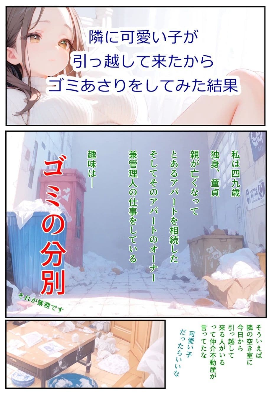 隣に可愛い子が引っ越して来たからゴミをあさって見た結果  温水みらい編 サンプル画像 2