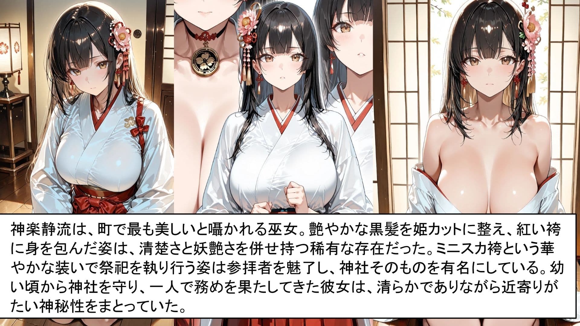 聖なる巫女・神楽静流 聖域を侵され欲望に囚われる夜 サンプル画像 1