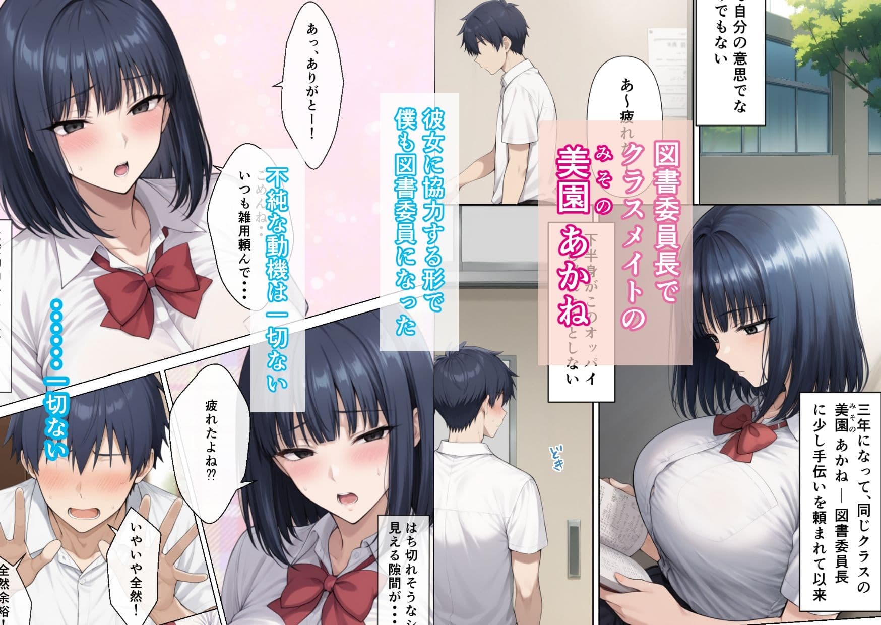 クラスの巨乳図書委員長はお義姉ちゃん サンプル画像 1