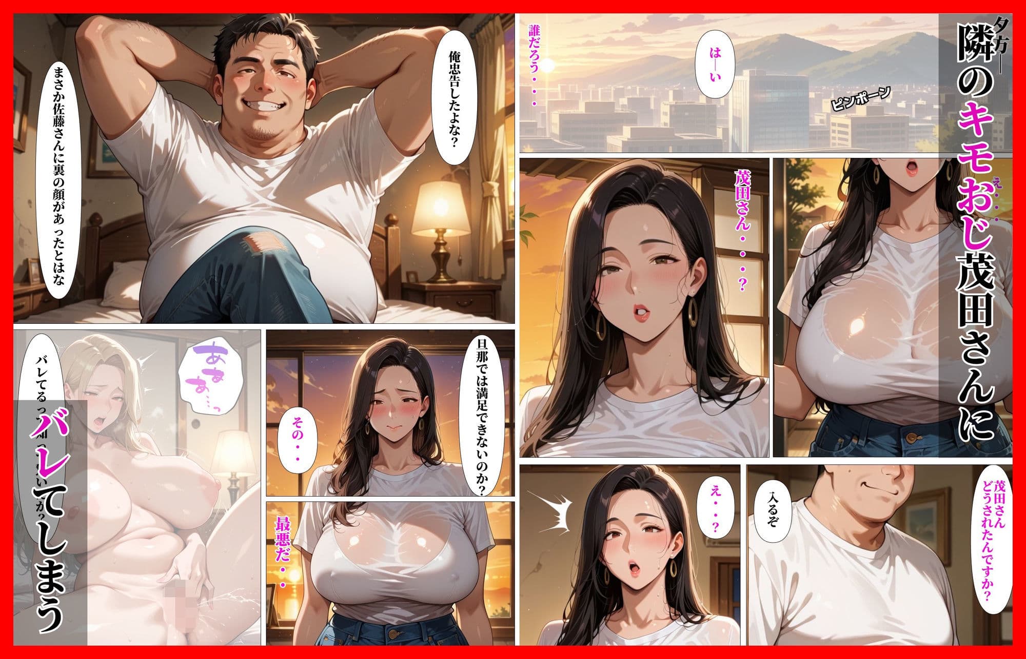 隣の巨乳人妻のエロ配信がキモおじにバレてNTR堕ち サンプル画像 4