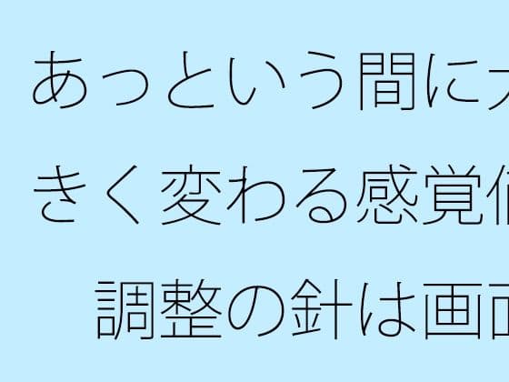 あっという間に大きく変わる感覚値  調整の針は画面をオーバーしながら左右に・・