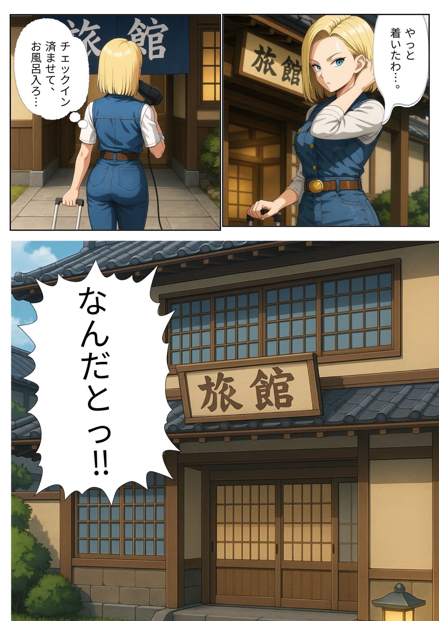 18号が旅館でベジ○タと相部屋に？プライドの高い二人はいがみ合うが次第に…。 サンプル画像 1