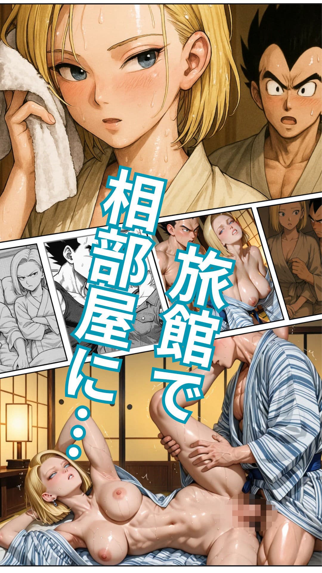 18号が旅館でベジ○タと相部屋に？プライドの高い二人はいがみ合うが次第に…。 サンプル画像 7