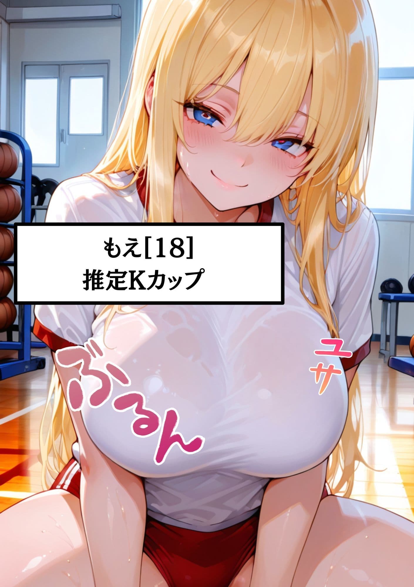 【Kカップ痴女のもえ18歳に鬼ピストン】体育の授業で同級生に犯●れる  ちんこ押し当ててセクハラされて  無理やり中出しされちゃった サンプル画像 1