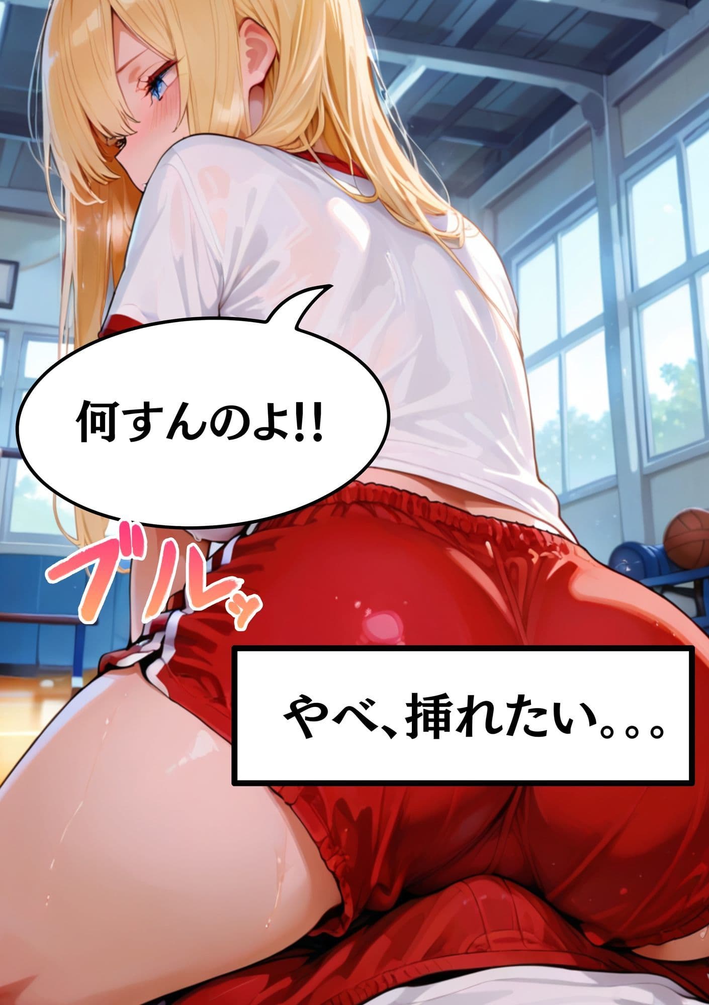 【Kカップ痴女のもえ18歳に鬼ピストン】体育の授業で同級生に犯●れる  ちんこ押し当ててセクハラされて  無理やり中出しされちゃった サンプル画像 2