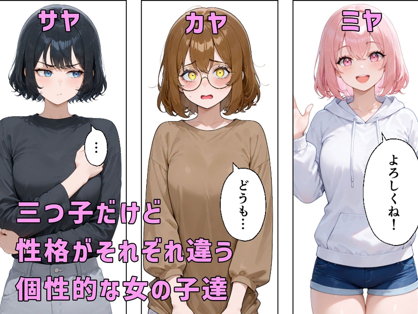 居候先の三つ子とえっちな関係になってしまう！？ サンプル画像 2