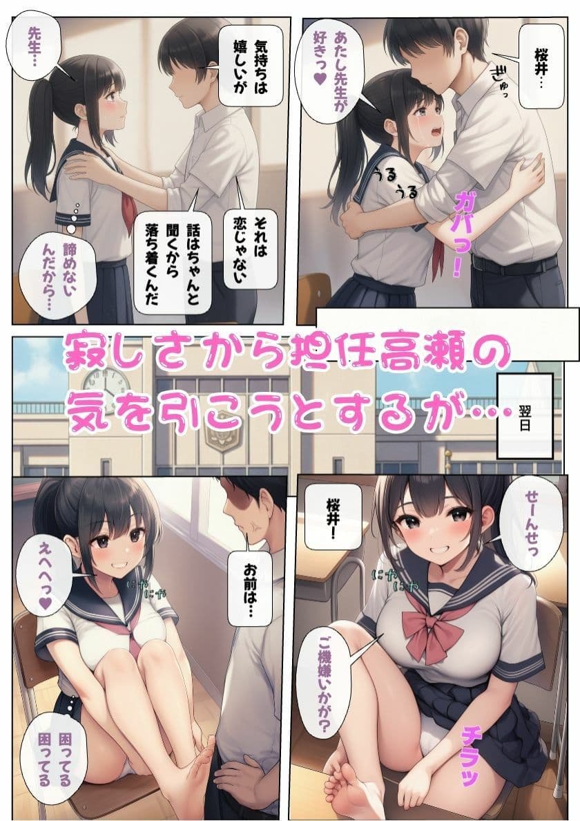 愛に飢えたJKが教師に調教おねだり！緊縛プレイでアナル開発！ サンプル画像 2