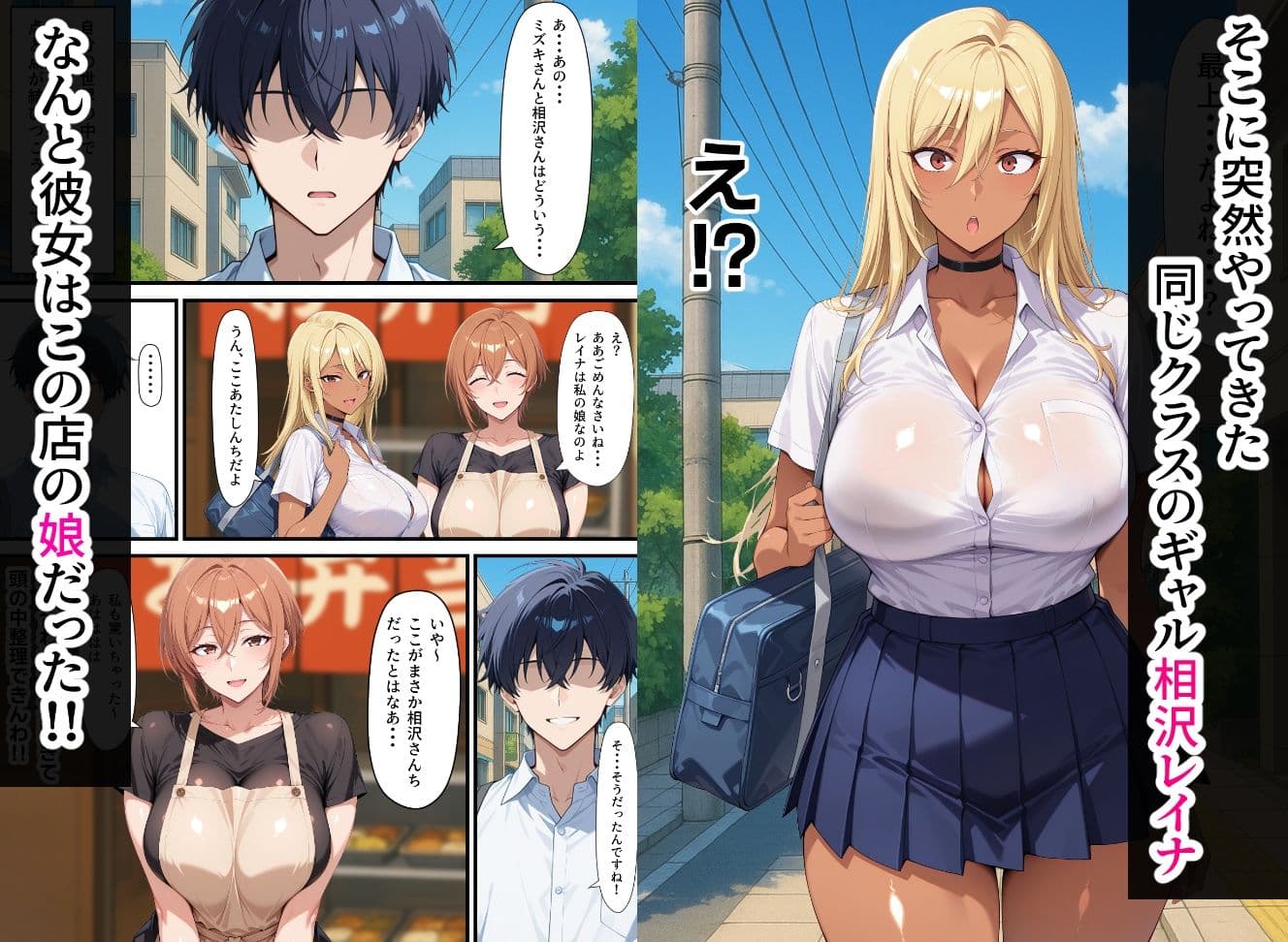 毎日通っている弁当屋の娘が同じクラスの黒ギャルだった話（ショートVer） サンプル画像 2