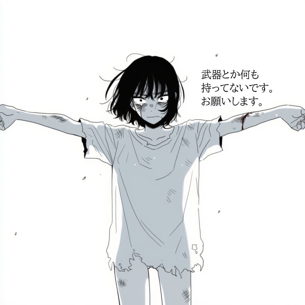 戦場で拾ったダウナー系JKに誘惑されたので、無責任中出しして孕ませた。 サンプル画像 5