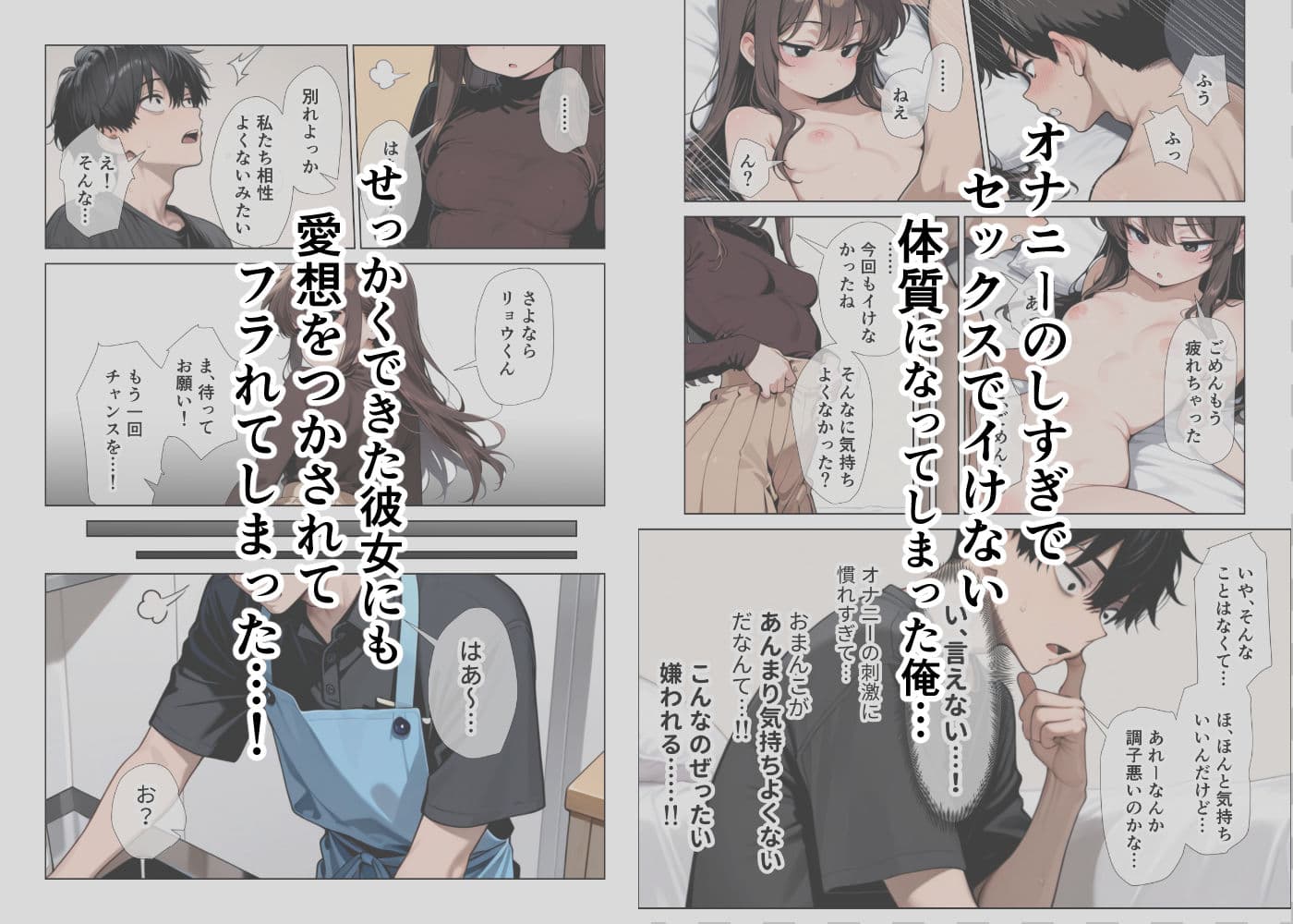 オナニーしすぎて遅漏の俺が先輩の執拗なキスハメと中出し懇願で暴発させられた挙句イキ癖つけられて早漏になっちゃった話 サンプル画像 1