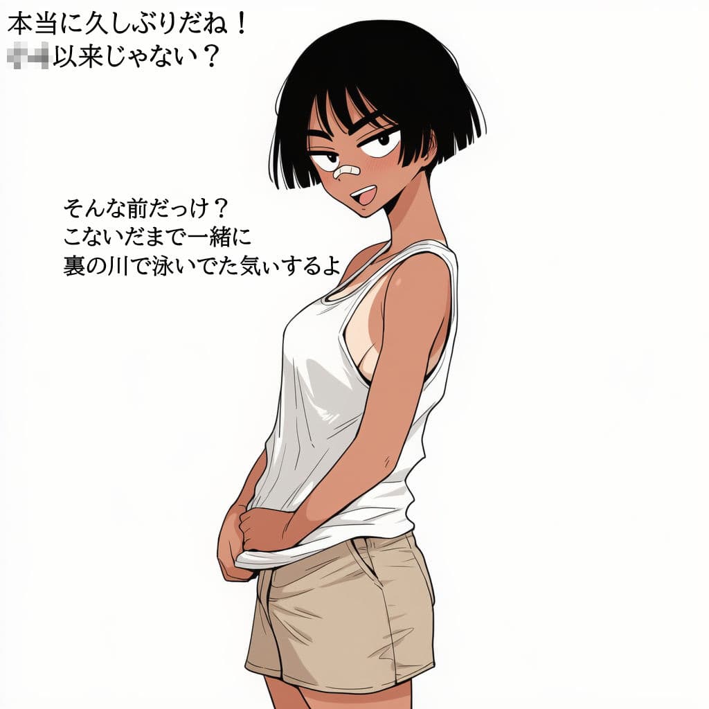 夏の田舎でボーイッシュな幼馴染に誘惑されたので、汗だくで無責任中出しセックスしまくって孕ませた。 サンプル画像 2