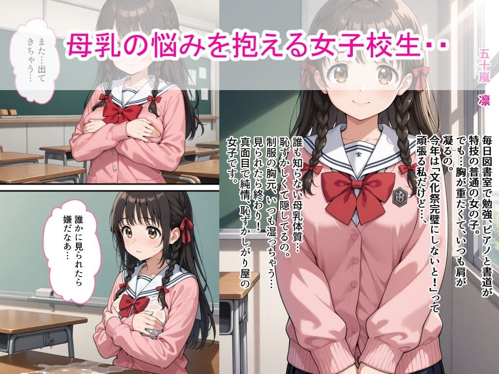 母乳女子校生が男子生徒に弱みを握られ中出し絶頂した話 サンプル画像 1