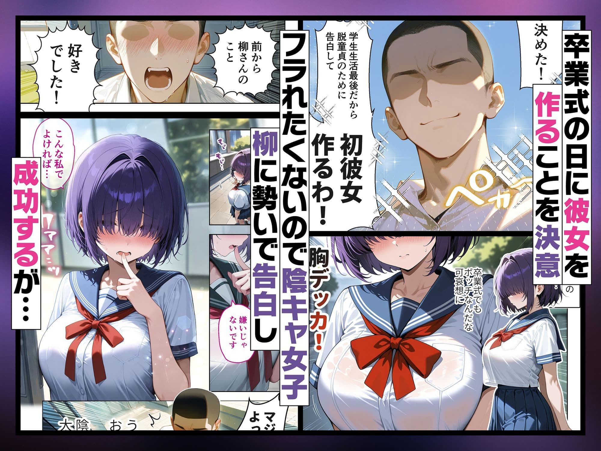 メカクレ陰キャ女子がちょろすぎたので彼女にしてみた話 サンプル画像 1