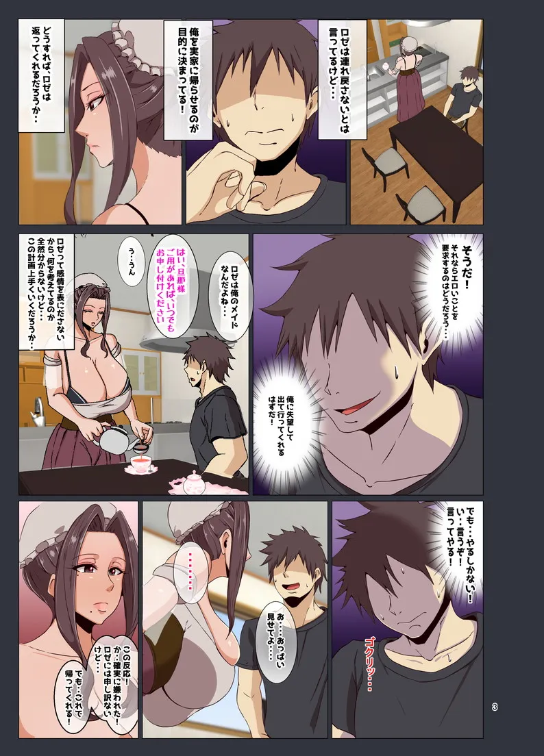 爆乳メイド ロゼ - 3ページ