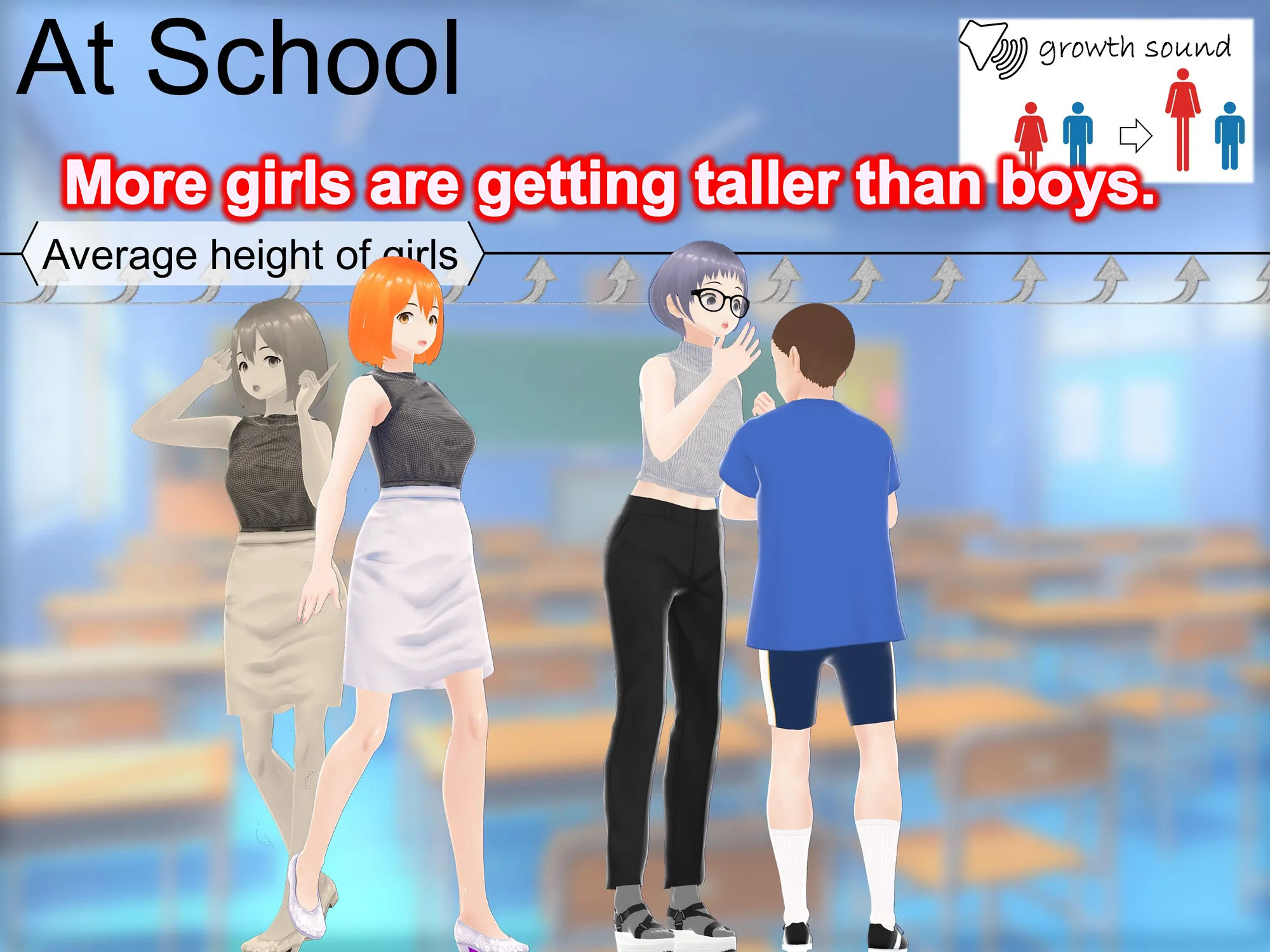 Outgrowing only girls， Overtake boys， Growth sound in secretary - 37ページ