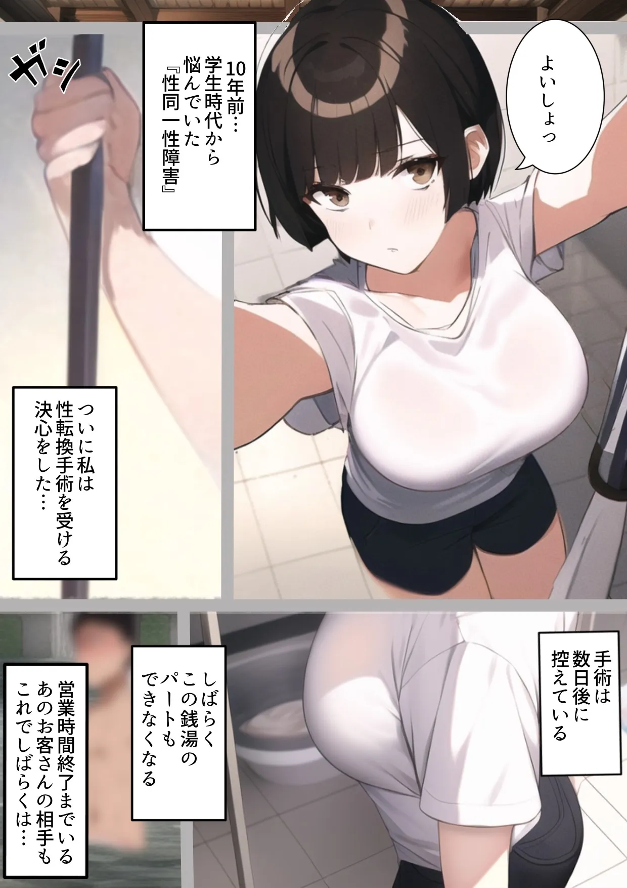 結婚10年後の性転換未遂〜ボクっ娘人妻は銭湯でチャラ男に寝取られる。性転換手術前「女性最後の日」にメス堕ち経験&TSを中断させられ寝取られた話 - 5ページ