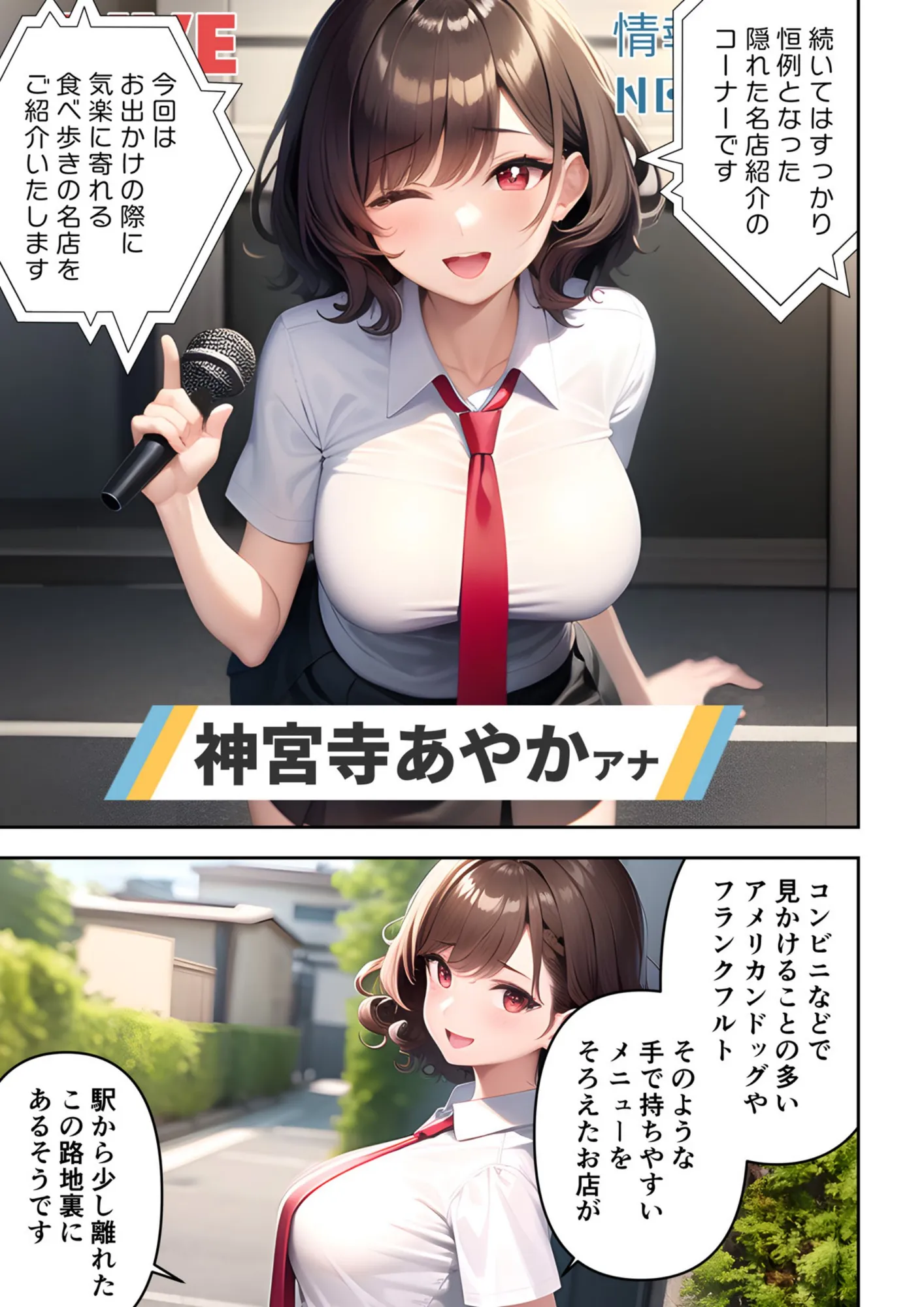 【漫画版】SNSで噂になっている露出狂な女子アナは本番中に淫語を発してくるからマジで困る - 1ページ