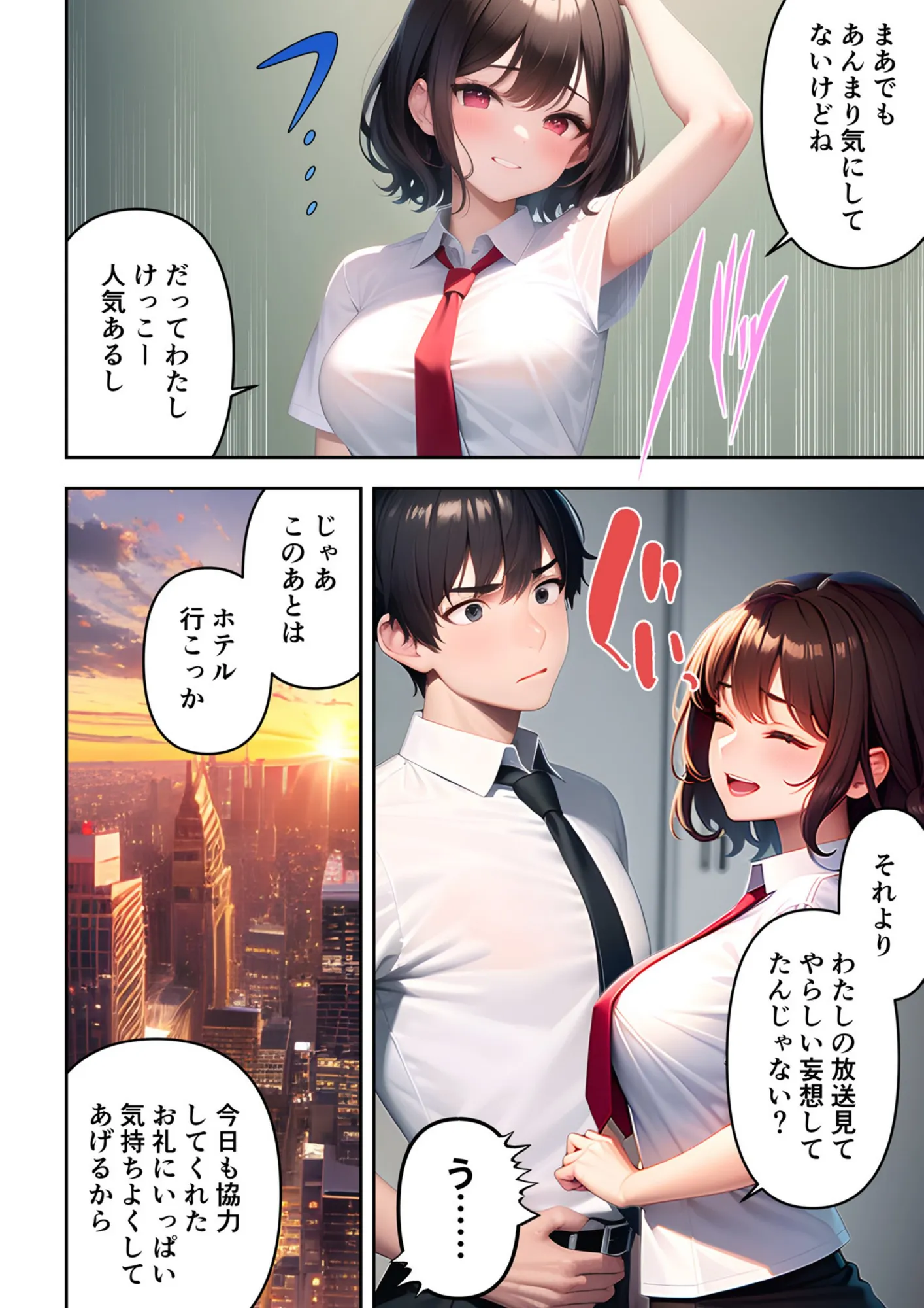 【漫画版】SNSで噂になっている露出狂な女子アナは本番中に淫語を発してくるからマジで困る - 14ページ