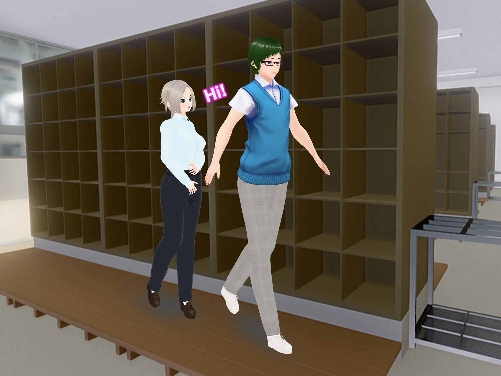 Outgrowing only girls， Overtake boys， Growth sound. School shoe rack Arc - 5ページ