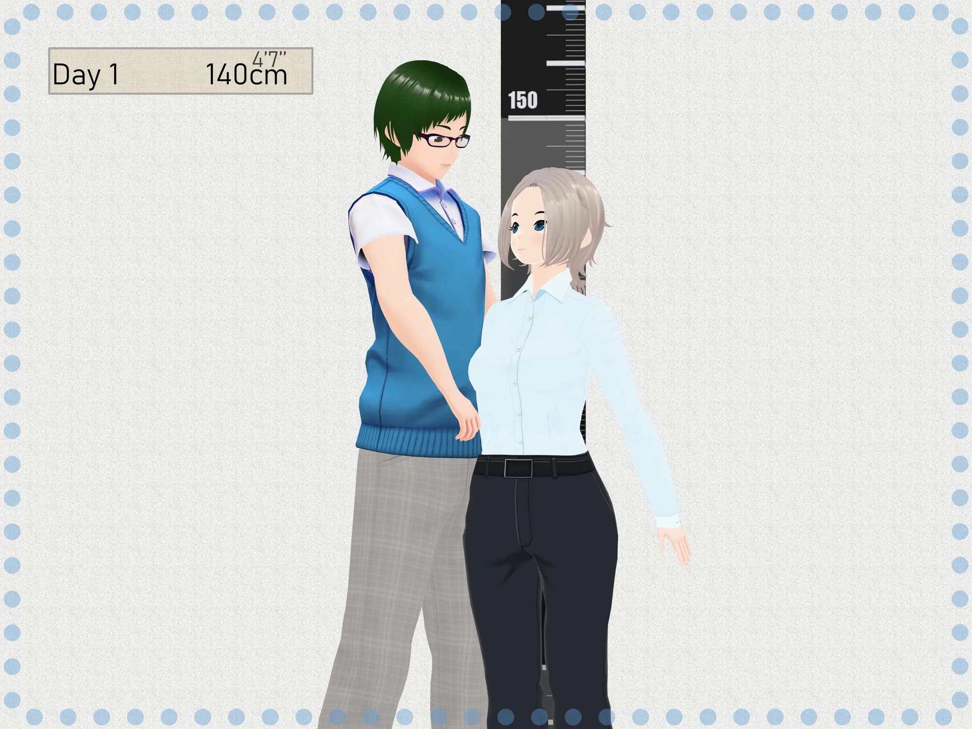 Outgrowing only girls， Overtake boys， Growth sound. School shoe rack Arc - 14ページ