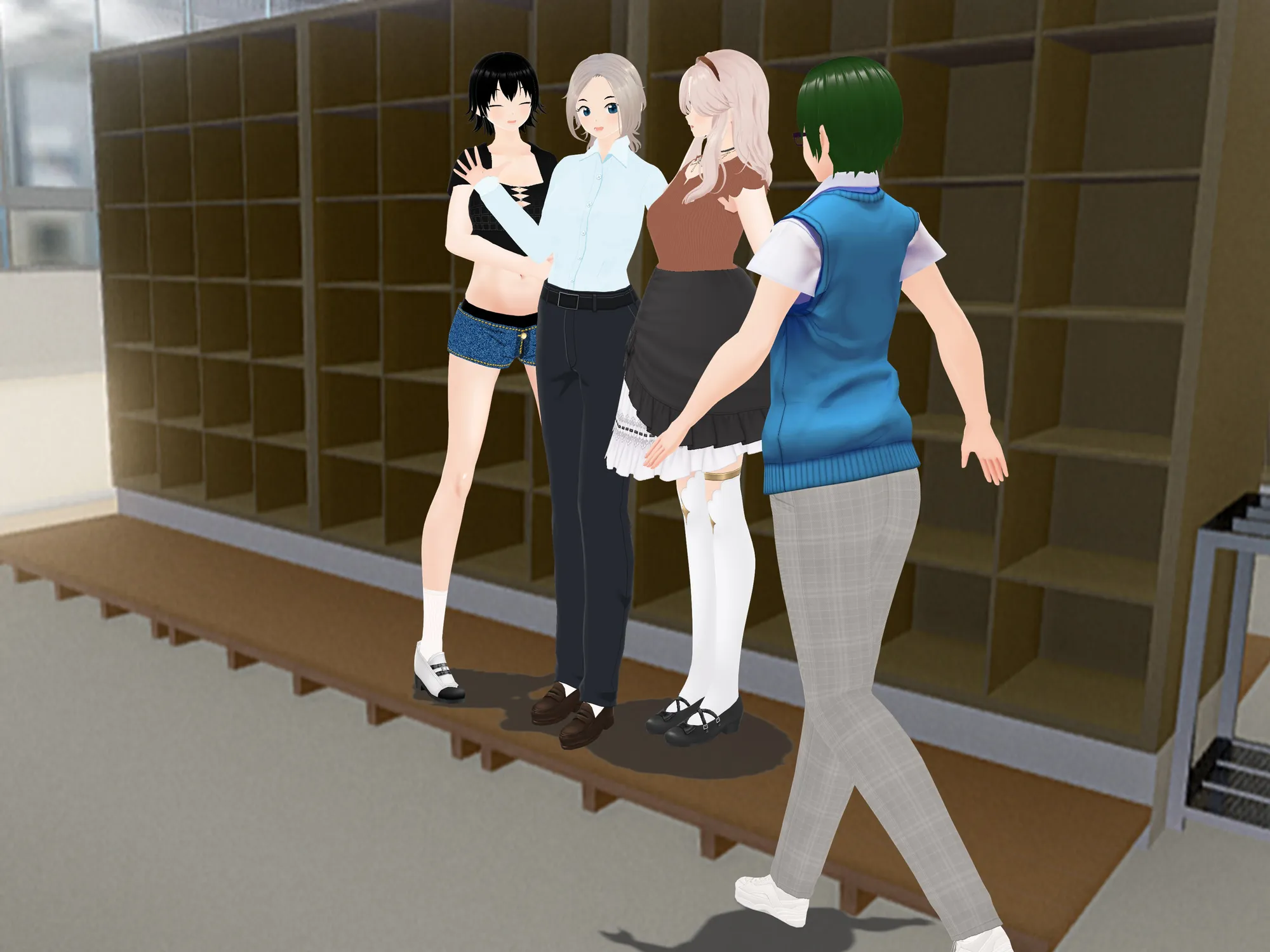 Outgrowing only girls， Overtake boys， Growth sound. School shoe rack Arc - 21ページ