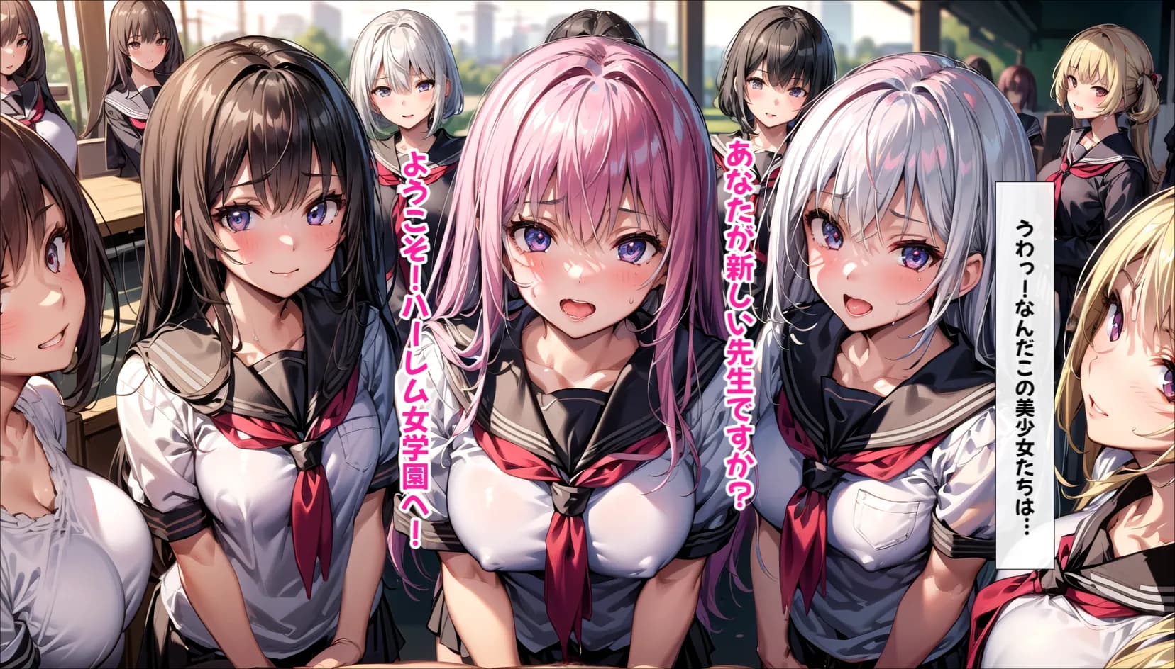 ハーレム女学園〜ハメてもハメても終わらない女子校生だらけのハーレム学園生活〜【1ぺージ1コマのマンガ風完全ストーリー】 - 23ページ