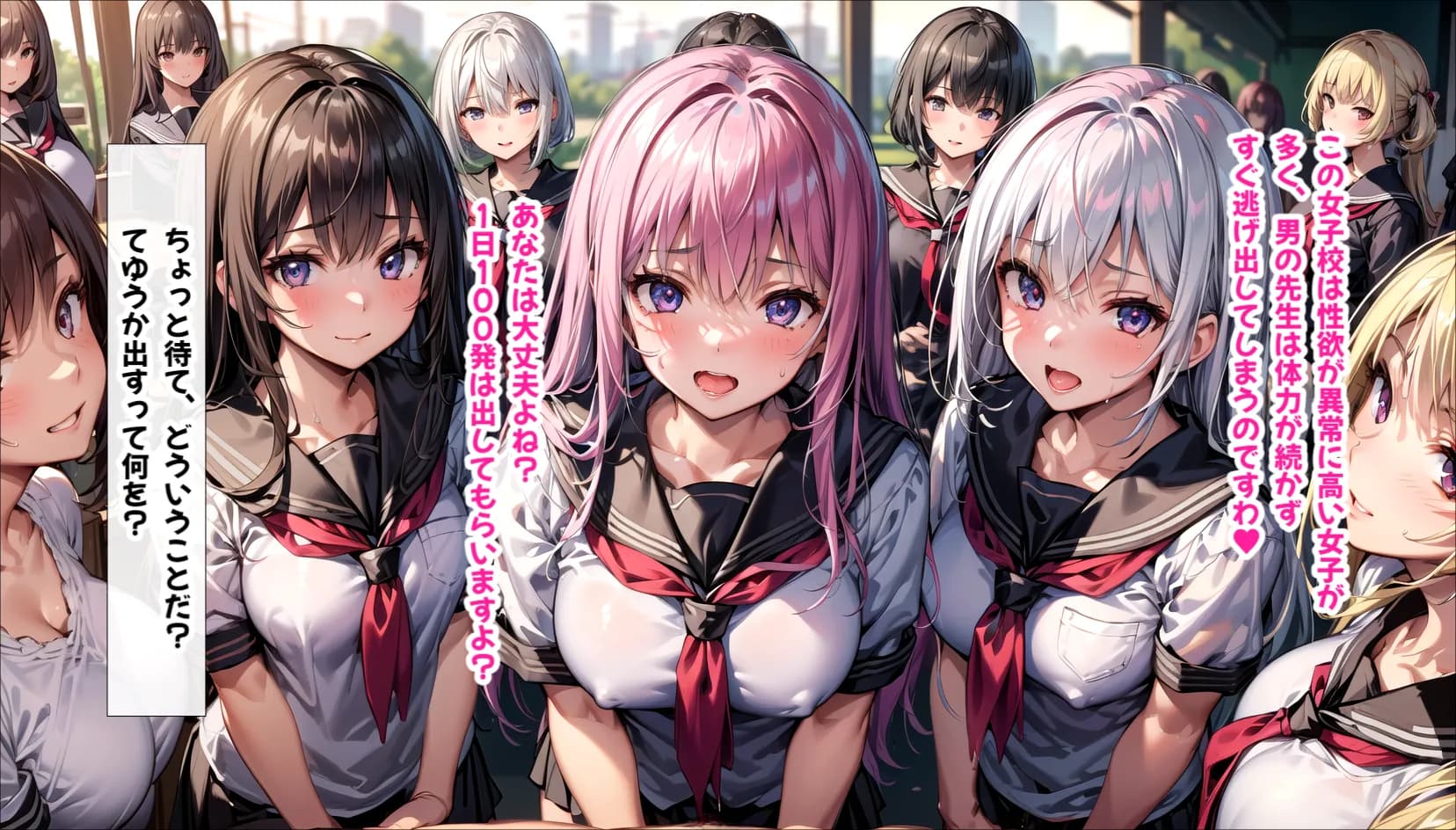 ハーレム女学園〜ハメてもハメても終わらない女子校生だらけのハーレム学園生活〜【1ぺージ1コマのマンガ風完全ストーリー】 - 34ページ