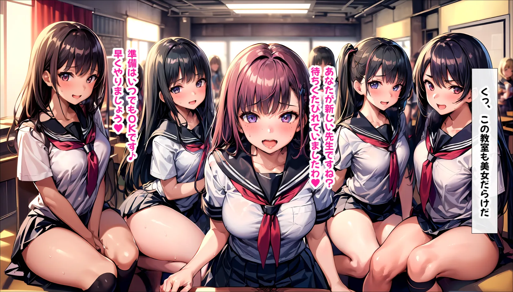 ハーレム女学園〜ハメてもハメても終わらない女子校生だらけのハーレム学園生活〜【1ぺージ1コマのマンガ風完全ストーリー】 - 37ページ