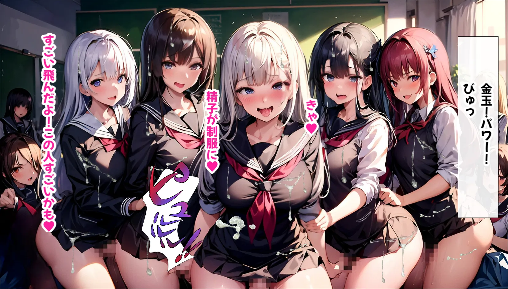 ハーレム女学園〜ハメてもハメても終わらない女子校生だらけのハーレム学園生活〜【1ぺージ1コマのマンガ風完全ストーリー】 - 40ページ