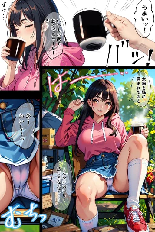 丸出しのソロキャン女子を青空の下で中出し種付け - 7ページ