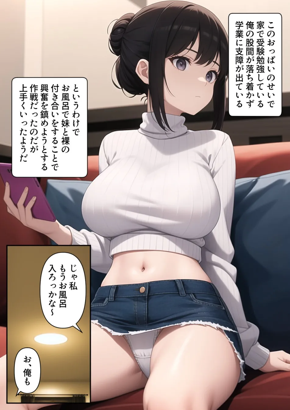爆乳陰キャ妹に一緒にお風呂に入ろうとお願いしてみた結果 - 3ページ