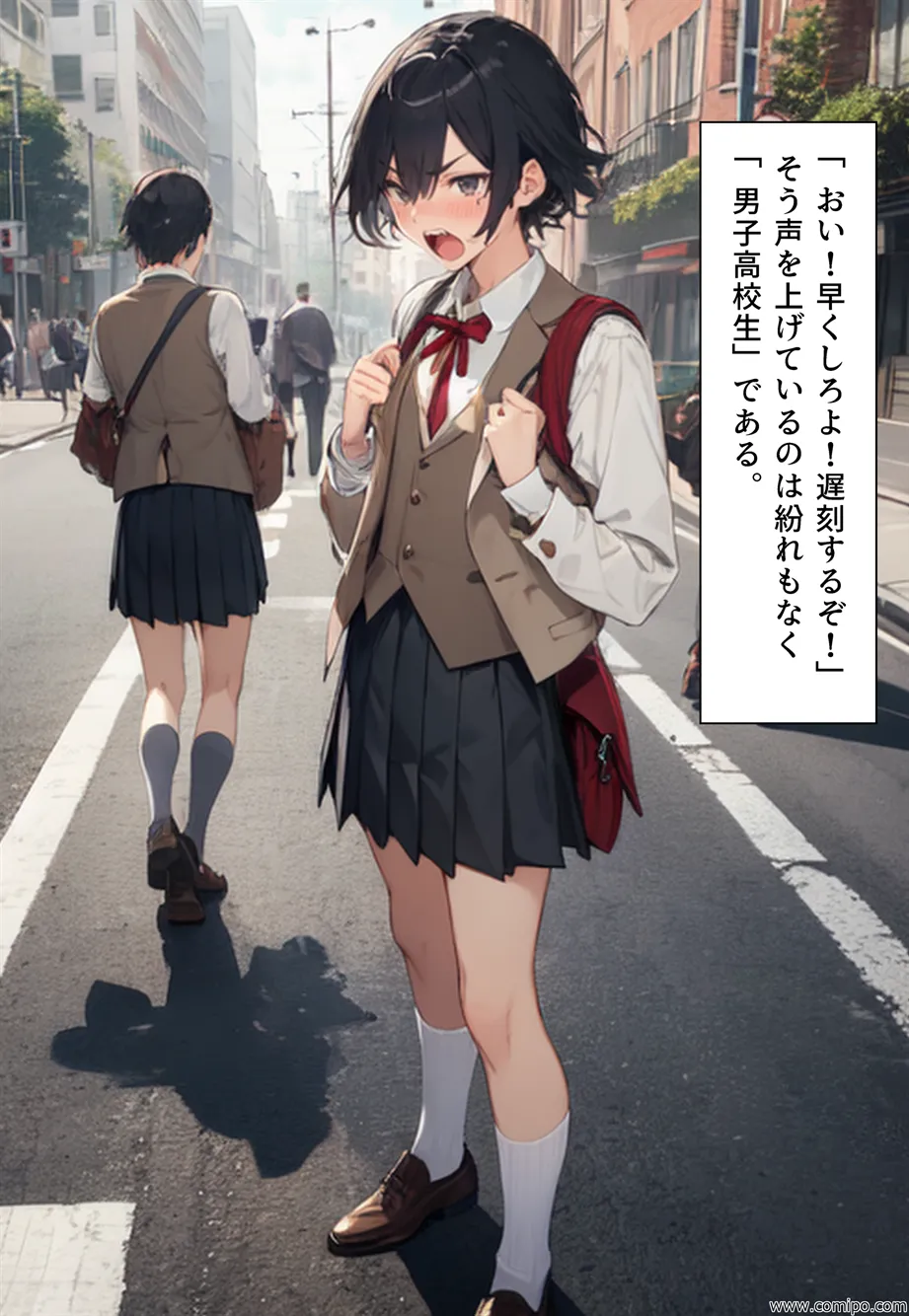 もしもの精 男子の制服が女子の制服に置き換わった女装世界 - 2ページ