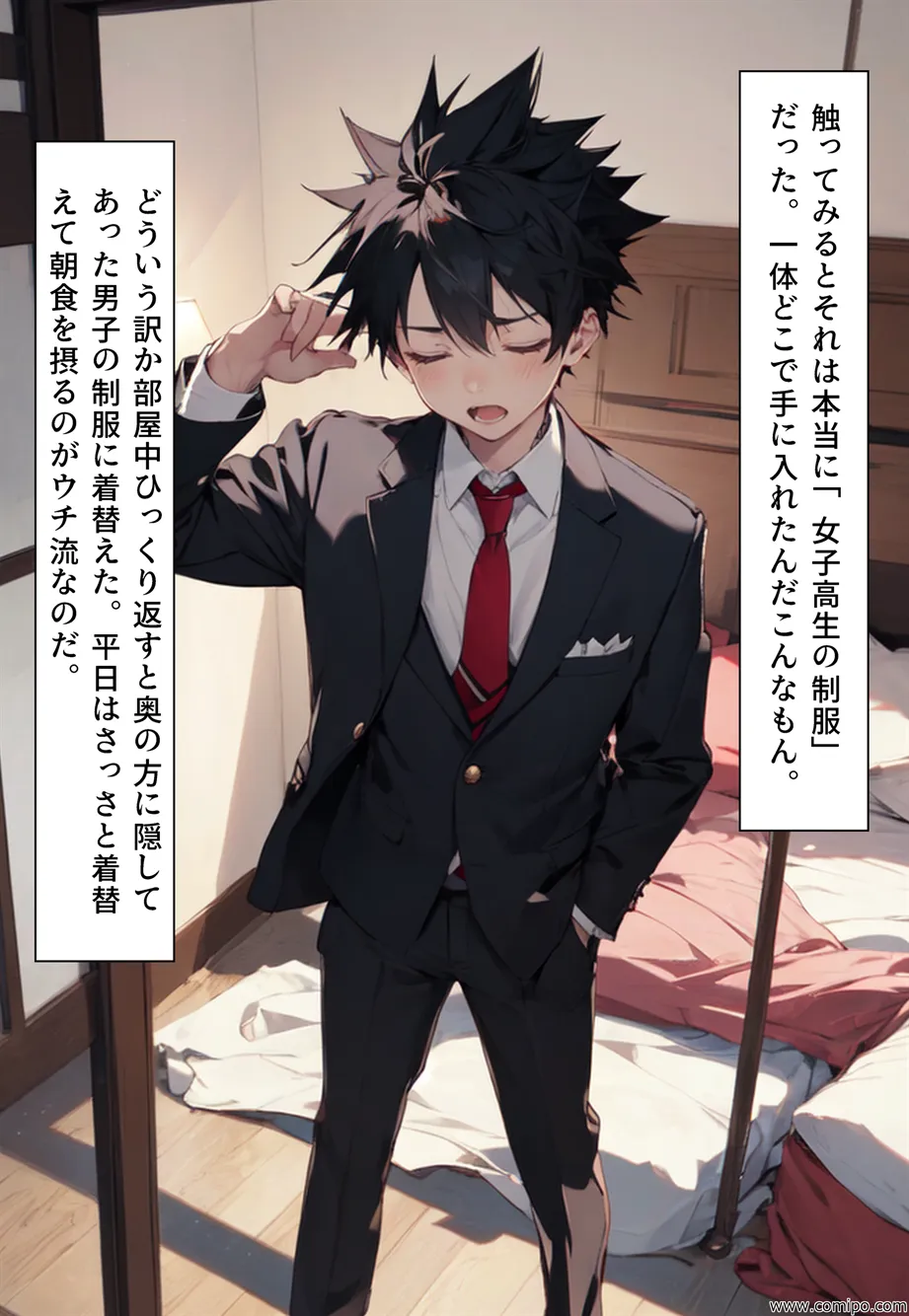 もしもの精 男子の制服が女子の制服に置き換わった女装世界 - 8ページ