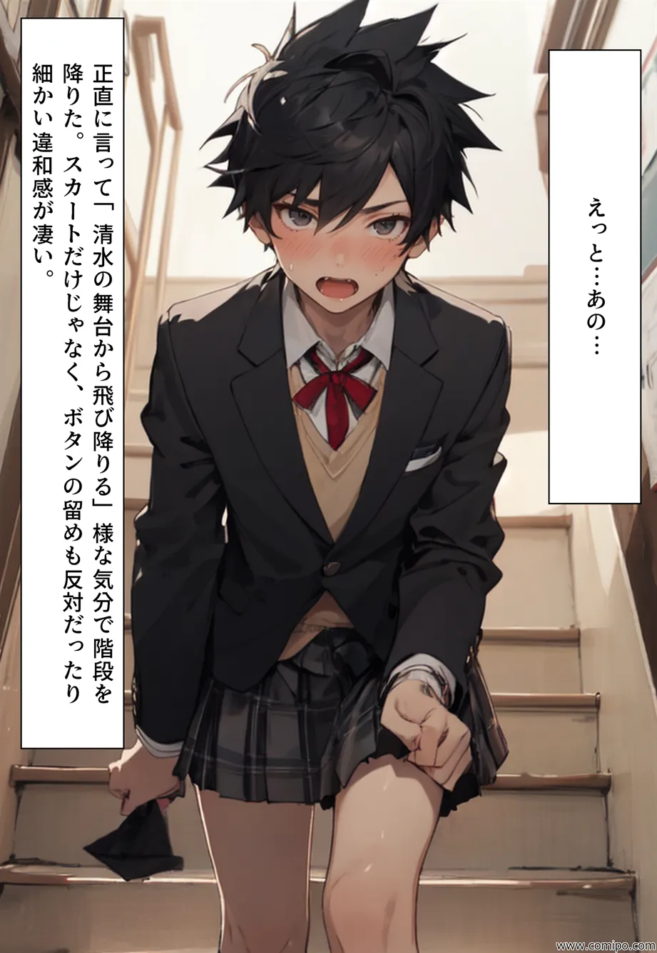 もしもの精 男子の制服が女子の制服に置き換わった女装世界 - 14ページ