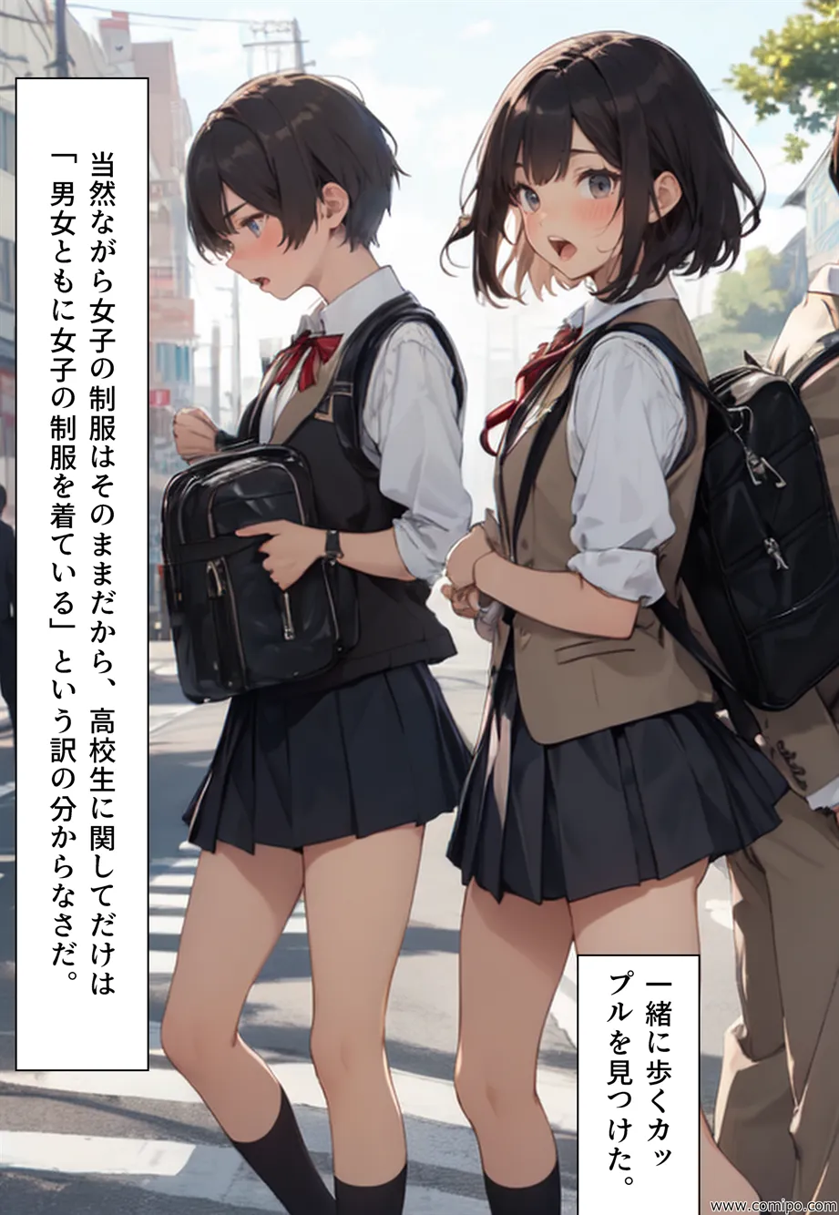 もしもの精 男子の制服が女子の制服に置き換わった女装世界 - 21ページ