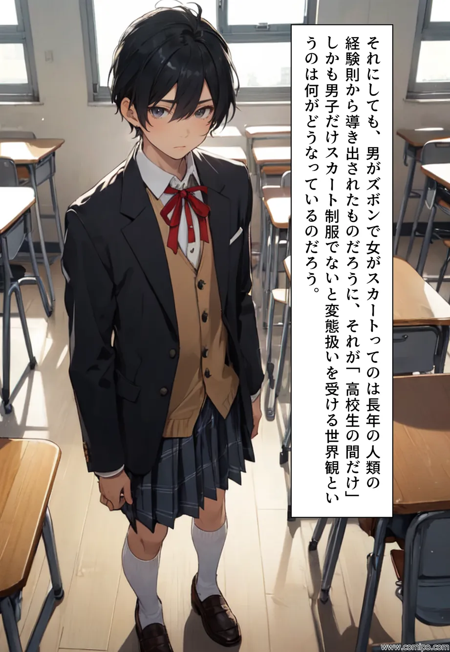 もしもの精 男子の制服が女子の制服に置き換わった女装世界 - 24ページ