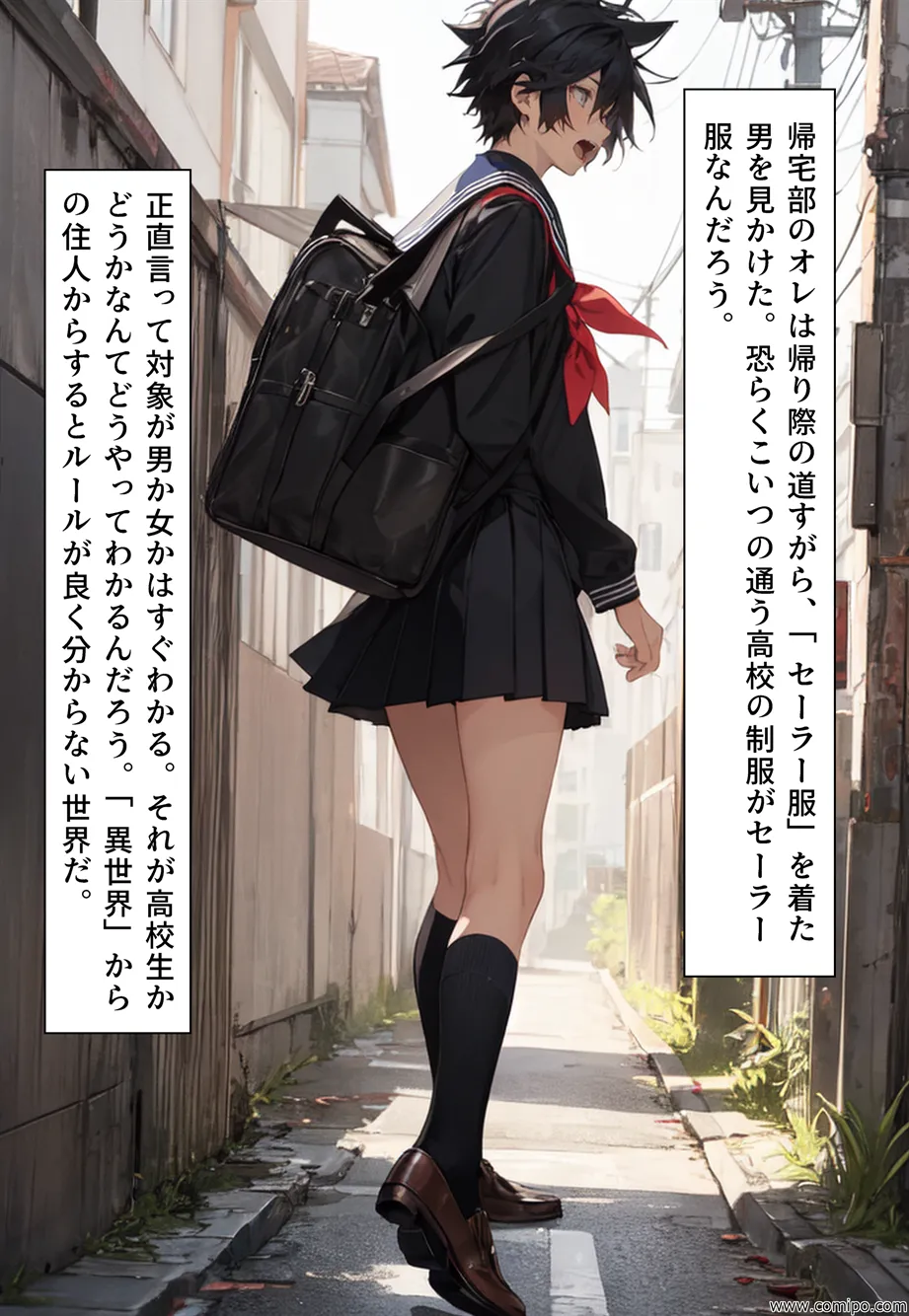 もしもの精 男子の制服が女子の制服に置き換わった女装世界 - 26ページ