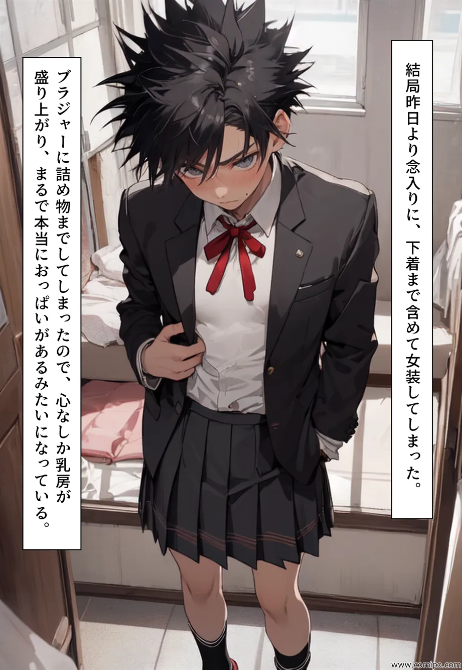 もしもの精 男子の制服が女子の制服に置き換わった女装世界 - 36ページ