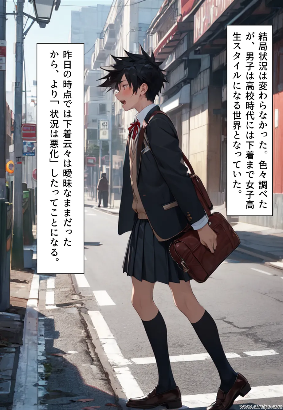 もしもの精 男子の制服が女子の制服に置き換わった女装世界 - 37ページ