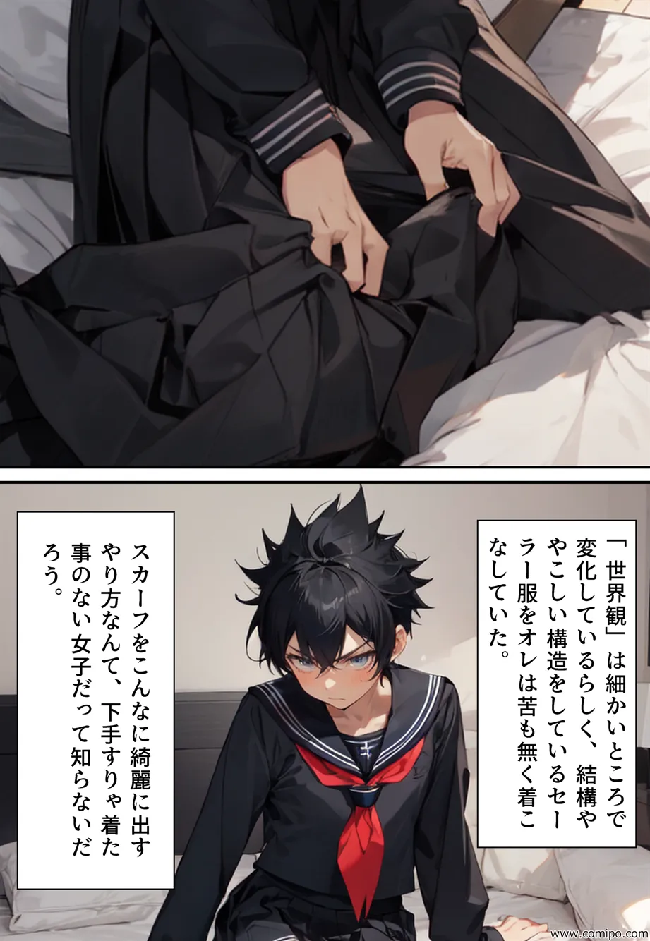 もしもの精 男子の制服が女子の制服に置き換わった女装世界 - 40ページ