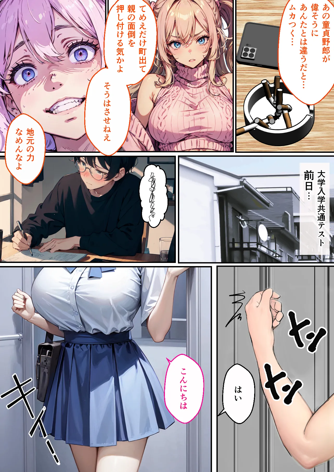 受験前日に推しと限界セックスさせられる童貞オレ - 2ページ