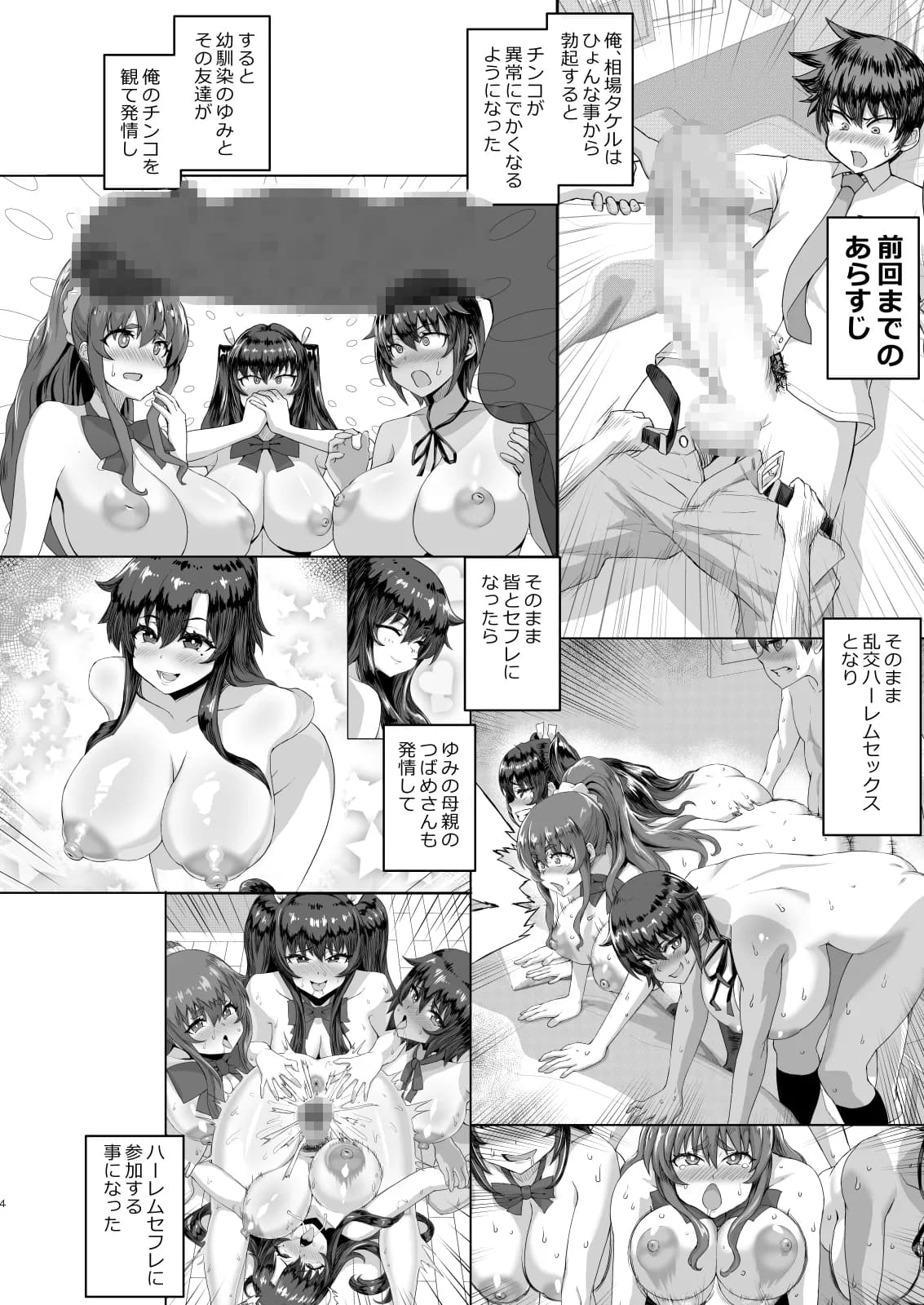 デカチンになったら巨乳幼馴染とその巨乳友達たちが発情してハーレムになった！！3 露出参姦 - 2ページ