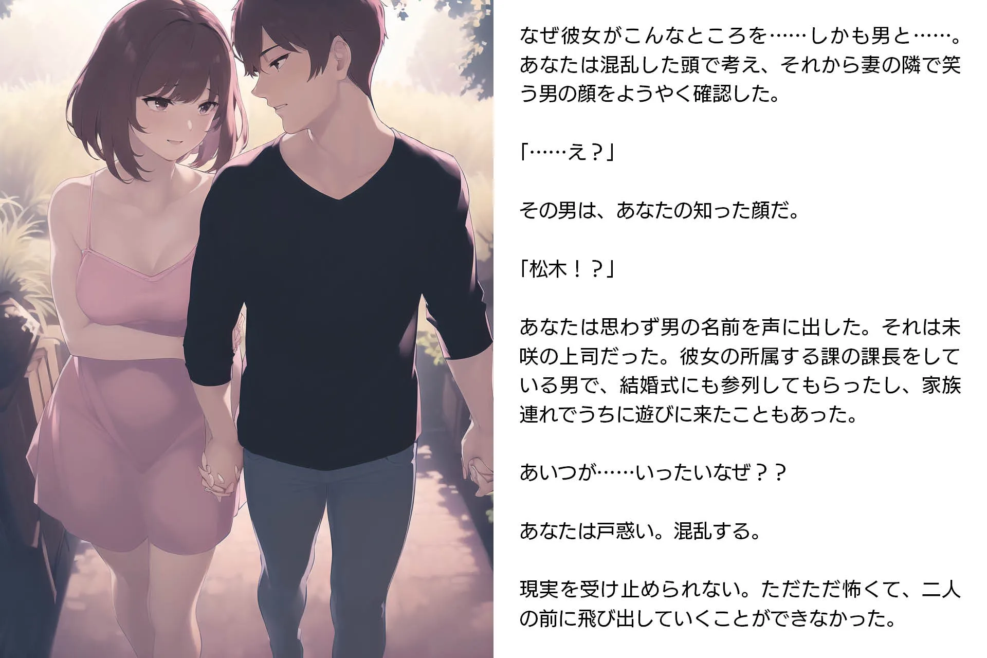 ネトラレ妻・未咲〜愛する妻は、彼女の会社の上司に寝取られていた（CGノベル/NTR） - 7ページ