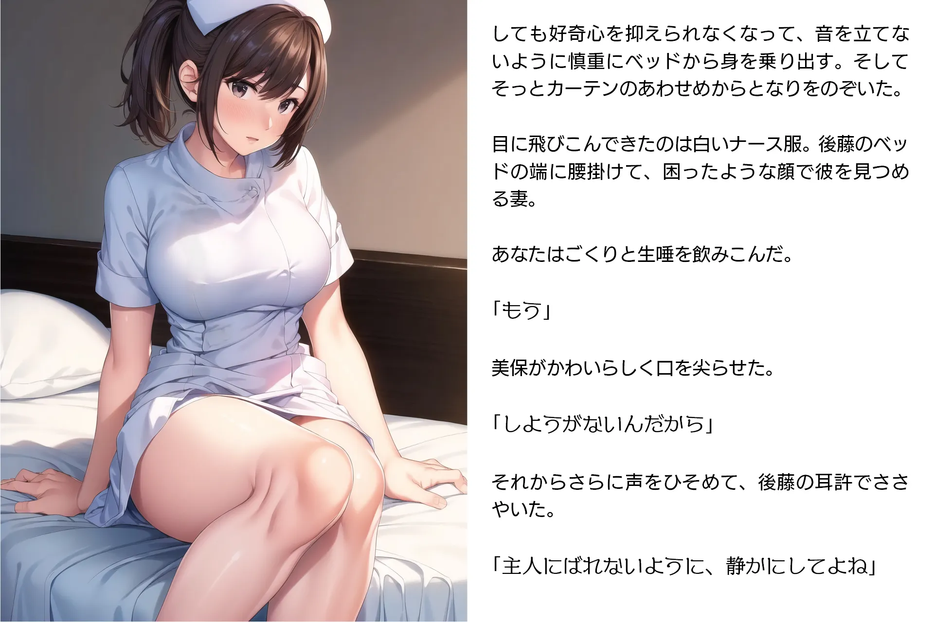 ネトラレ看護師妻・美保〜妻は病院のアイドルだった（性的な意味で）（CGノベル/NTR） - 7ページ