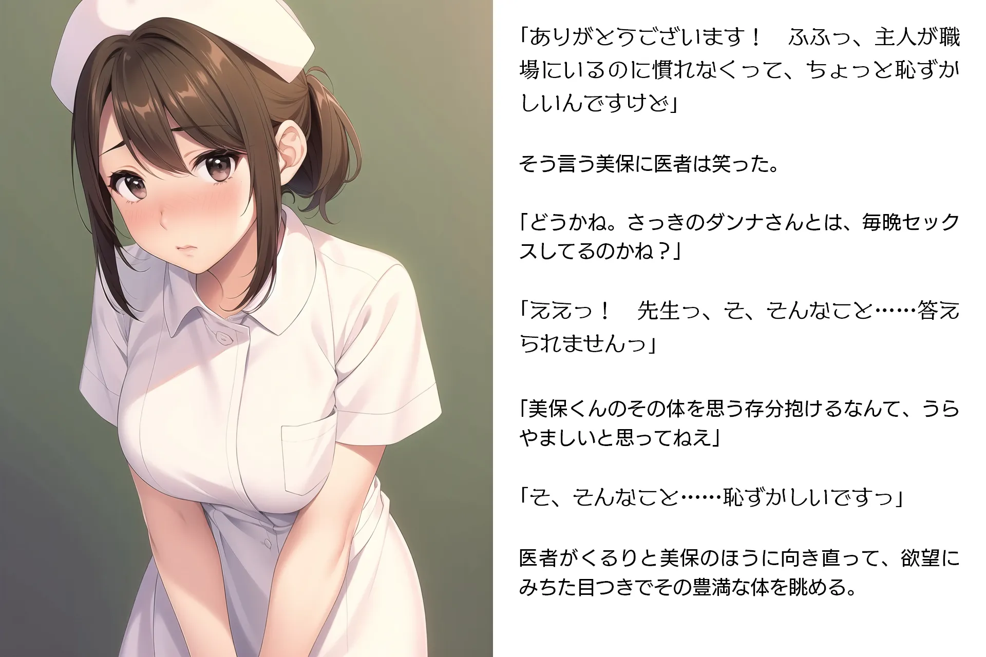 ネトラレ看護師妻・美保〜妻は病院のアイドルだった（性的な意味で）（CGノベル/NTR） - 20ページ