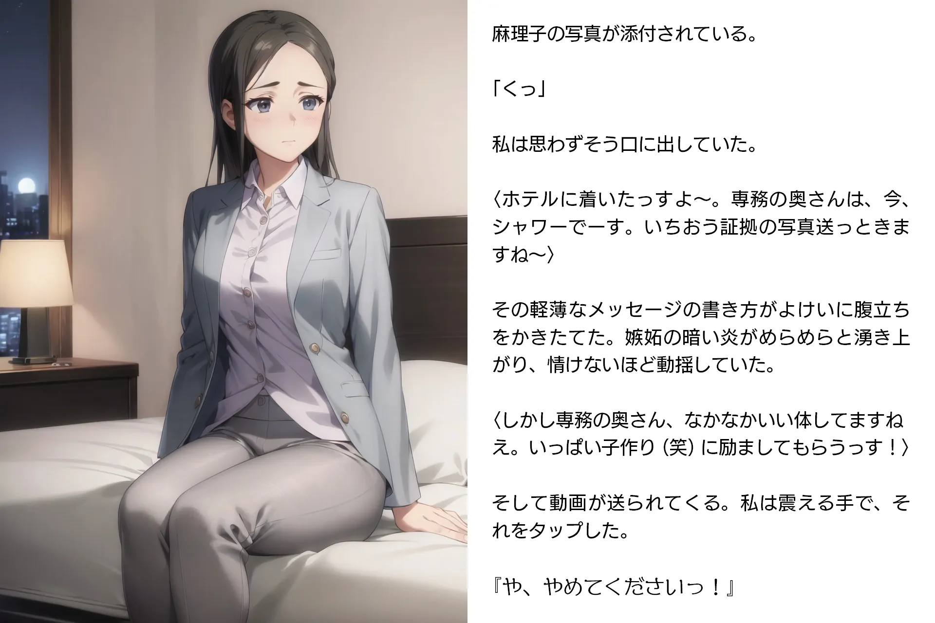 寝取らせ妻・麻理子〜「妊活」のため妻を他人の男に抱かせてみた（CGノベル/NTR） - 13ページ