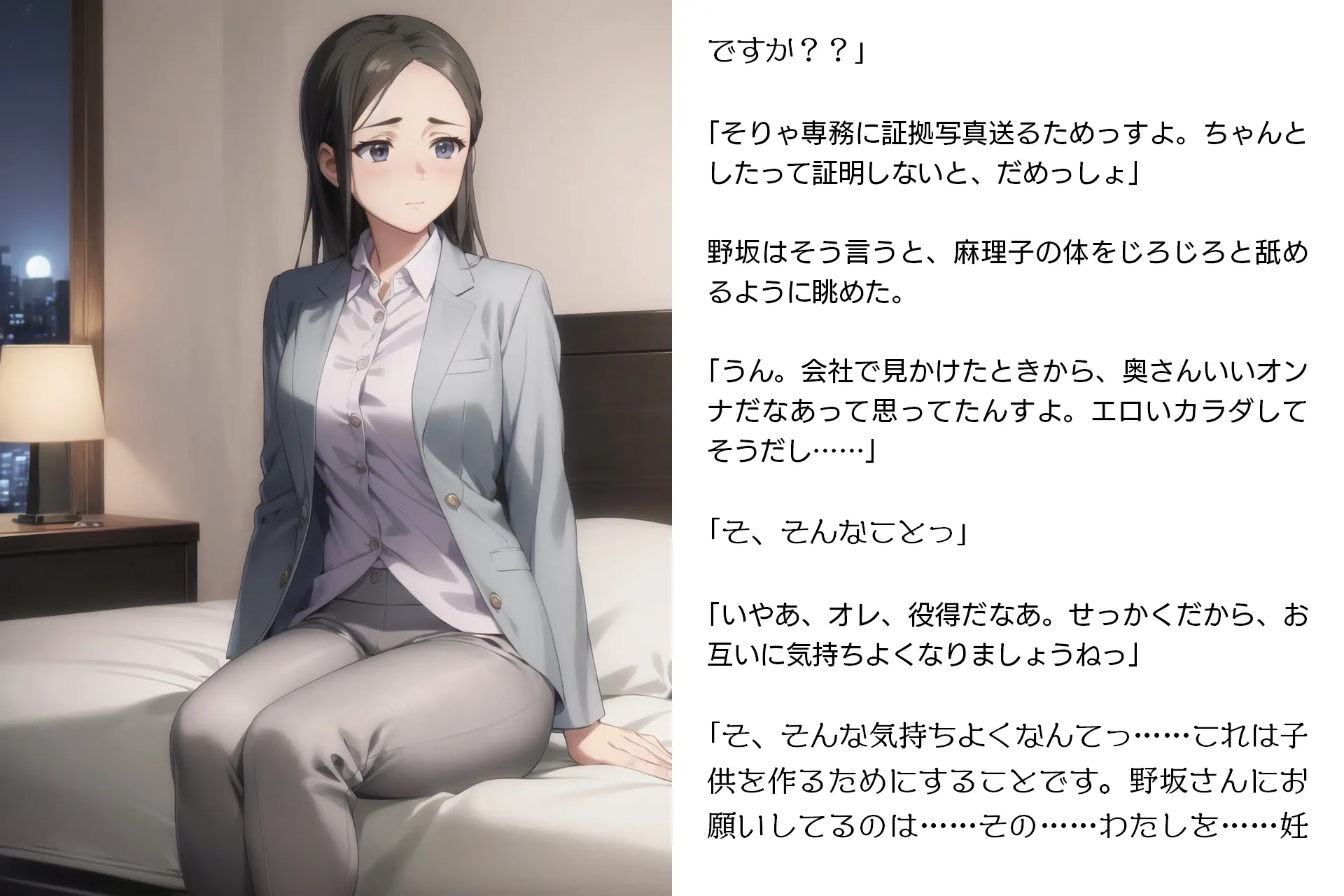 寝取らせ妻・麻理子〜「妊活」のため妻を他人の男に抱かせてみた（CGノベル/NTR） - 27ページ