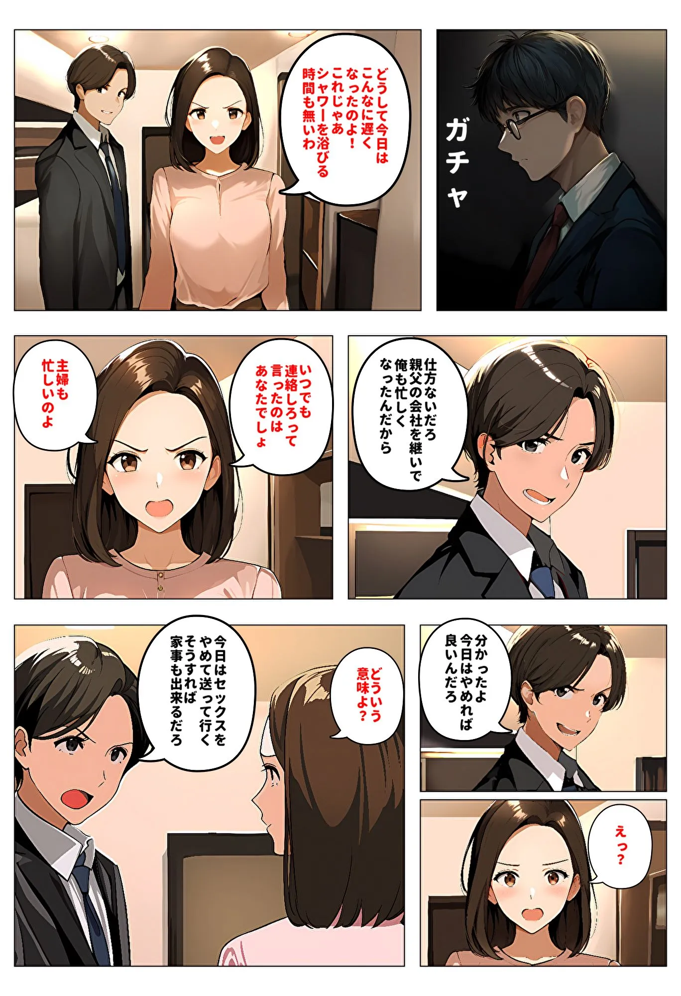 間男の提案に乗って不倫現場を目撃したら、最愛の妻が土下座してセックスのお願いをした。 - 8ページ