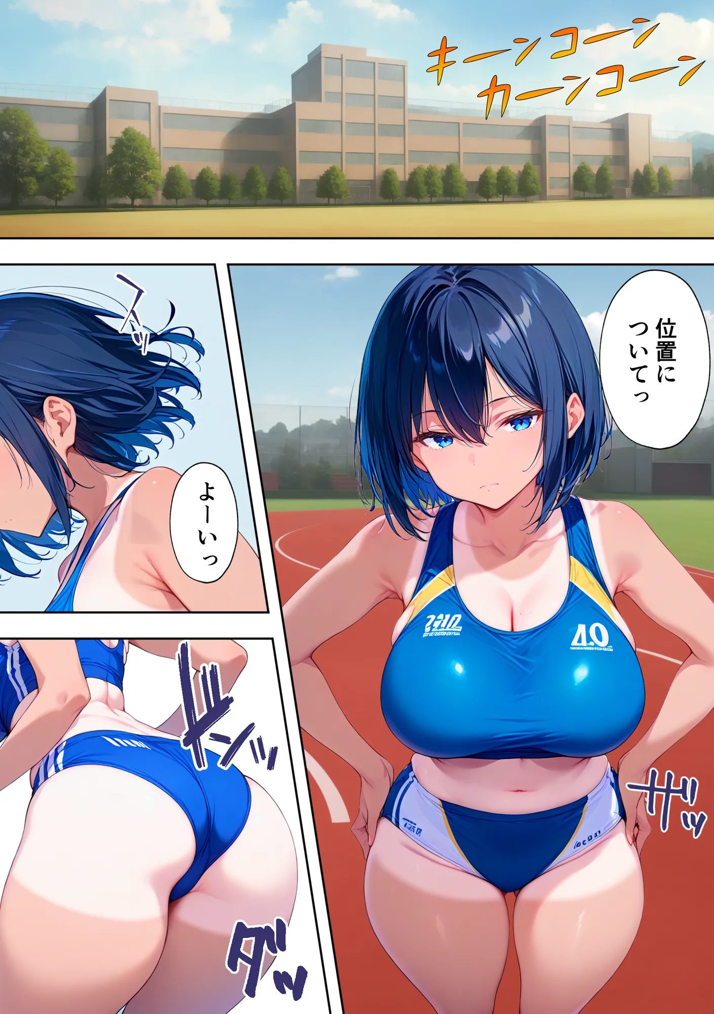 陸上部部長で幼馴染の強気な彼女が催●おじさんに寝取られ孕まされる話 - 1ページ