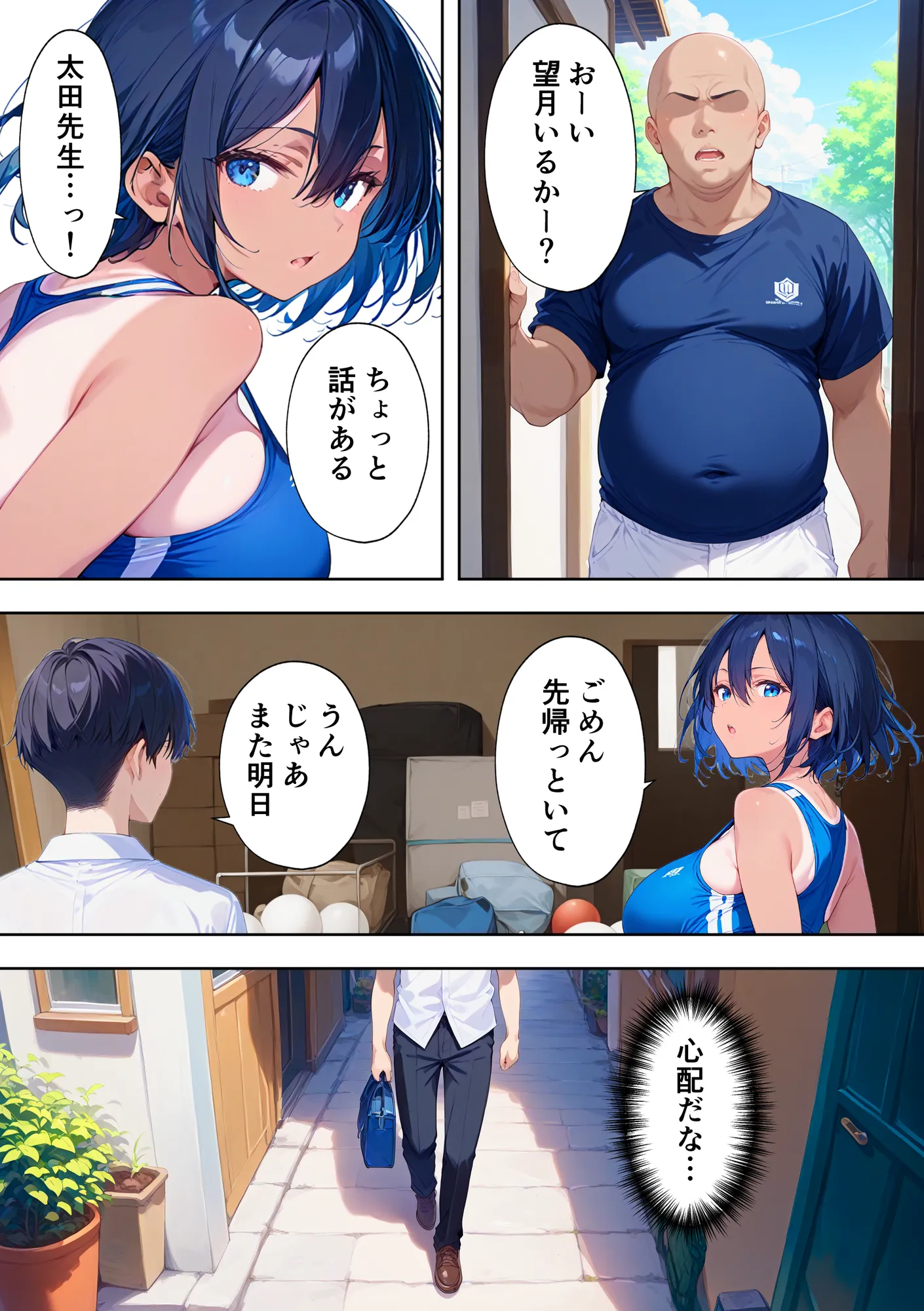 陸上部部長で幼馴染の強気な彼女が催●おじさんに寝取られ孕まされる話 - 7ページ